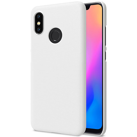 Coque Plastique Rigide Mailles Filet pour Xiaomi Mi 8 Blanc