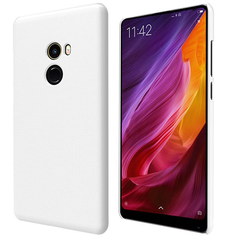 Coque Plastique Rigide Mailles Filet pour Xiaomi Mi Mix 2 Blanc