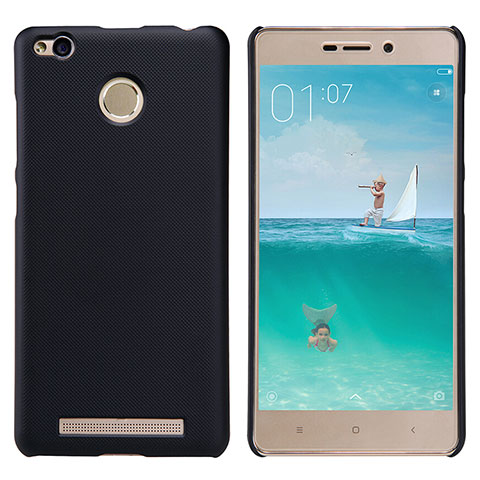 Coque Plastique Rigide Mailles Filet pour Xiaomi Redmi 3 High Edition Noir