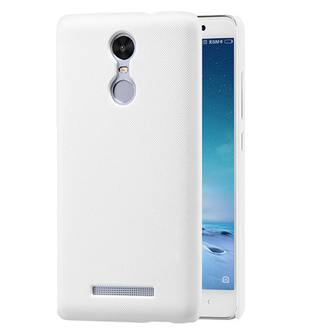 Coque Plastique Rigide Mailles Filet pour Xiaomi Redmi Note 3 MediaTek Blanc