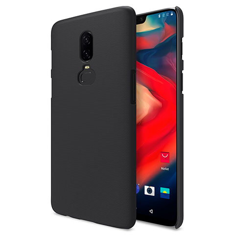 Coque Plastique Rigide Mailles Filet W01 pour OnePlus 6 Noir