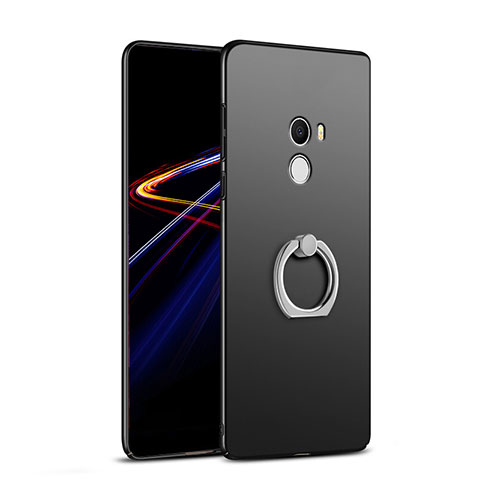 Coque Plastique Rigide Mat avec Support Bague Anneau A02 pour Xiaomi Mi Mix Noir