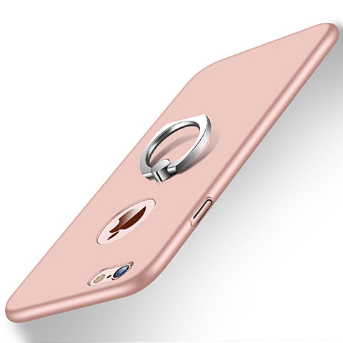 Coque Plastique Rigide Mat et Support Bague Anneau pour Apple iPhone 6 Rose