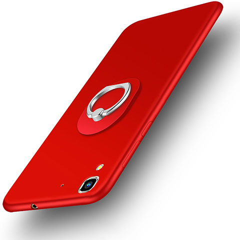 Coque Plastique Rigide Mat et Support Bague Anneau pour Huawei Honor 4A Rouge