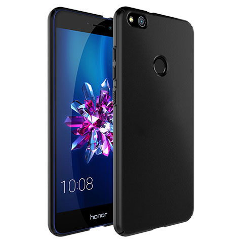 Coque Plastique Rigide Mat et Support Bague Anneau pour Huawei P8 Lite (2017) Noir