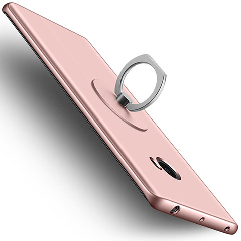 Coque Plastique Rigide Mat et Support Bague Anneau pour Xiaomi Mi Note 2 Special Edition Or Rose