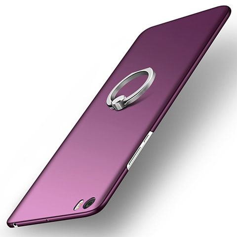 Coque Plastique Rigide Mat et Support Bague Anneau pour Xiaomi Mi Note Violet