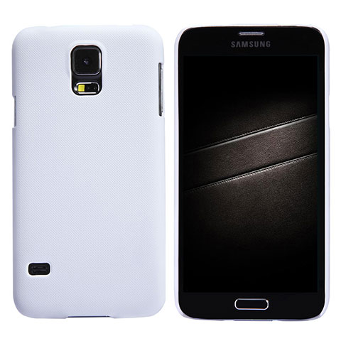 Coque Plastique Rigide Mat M02 pour Samsung Galaxy S5 G900F G903F Blanc