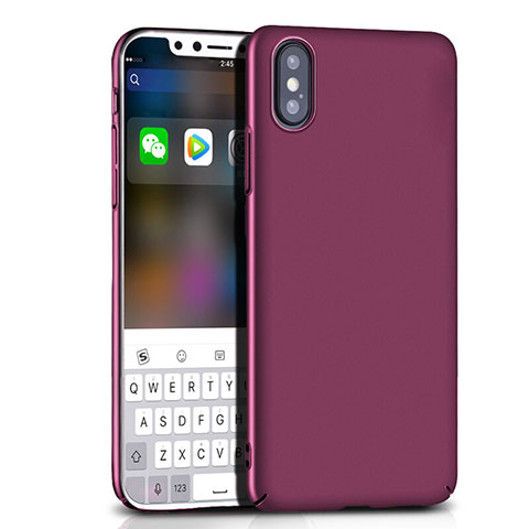 Coque Plastique Rigide Mat M10 pour Apple iPhone Xs Violet