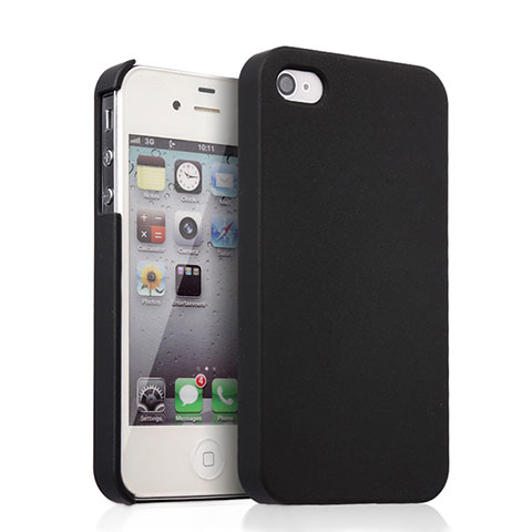 Coque Plastique Rigide Mat pour Apple iPhone 4 Noir