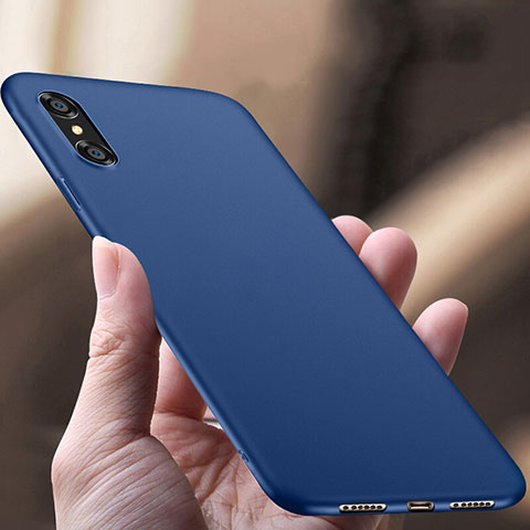 Coque Plastique Rigide Mat pour Apple iPhone Xs Bleu