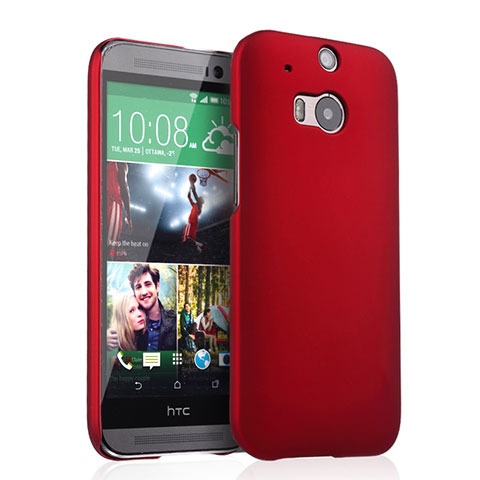 Coque Plastique Rigide Mat pour HTC One M8 Rouge