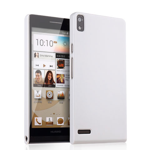 Coque Plastique Rigide Mat pour Huawei Ascend P6 Blanc