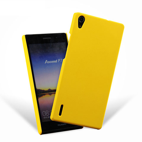 Coque Plastique Rigide Mat pour Huawei Ascend P7 Jaune