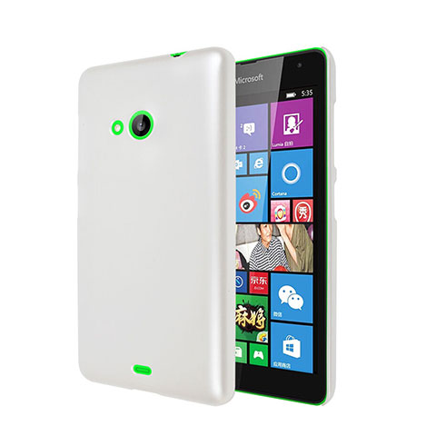 Coque Plastique Rigide Mat pour Microsoft Lumia 535 Blanc