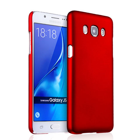 Coque Plastique Rigide Mat pour Samsung Galaxy J5 (2016) J510FN J5108 Rouge