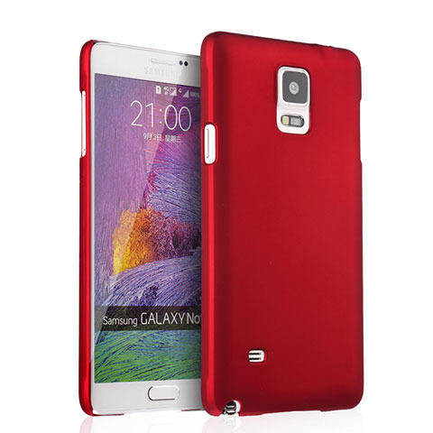 Coque Plastique Rigide Mat pour Samsung Galaxy Note 4 Duos N9100 Dual SIM Rouge