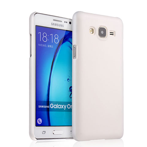 Coque Plastique Rigide Mat pour Samsung Galaxy On7 G600FY Blanc