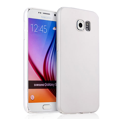 Coque Plastique Rigide Mat pour Samsung Galaxy S6 Duos SM-G920F G9200 Blanc