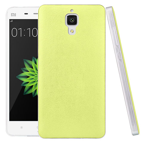 Coque Plastique Rigide Motif Cuir pour Xiaomi Mi 4 Vert