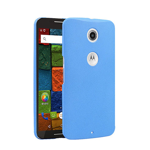 Coque Plastique Rigide Sables Mouvants pour Google Nexus 6 Bleu