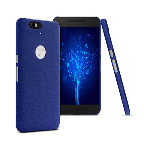 Coque Plastique Rigide Sables Mouvants pour Google Nexus 6P Bleu