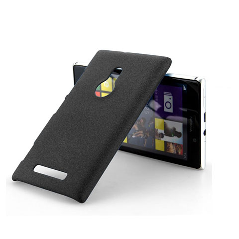 Coque Plastique Rigide Sables Mouvants pour Nokia Lumia 925 Noir