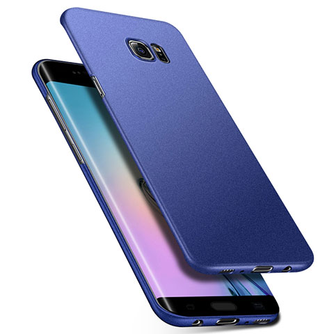 Coque Plastique Rigide Sables Mouvants Q01 pour Samsung Galaxy S6 Edge SM-G925 Bleu