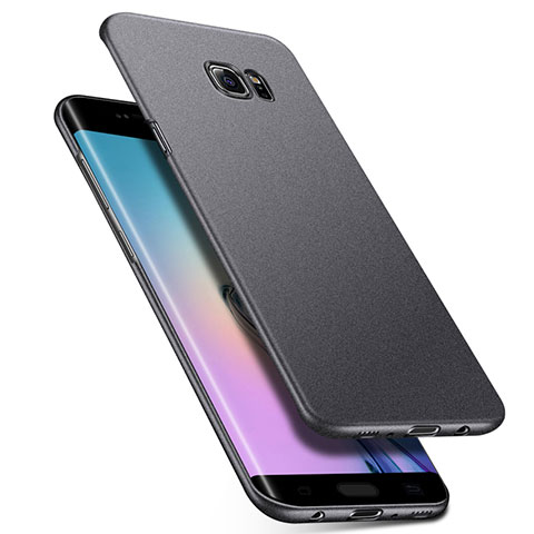 Coque Plastique Rigide Sables Mouvants Q01 pour Samsung Galaxy S6 Edge SM-G925 Gris