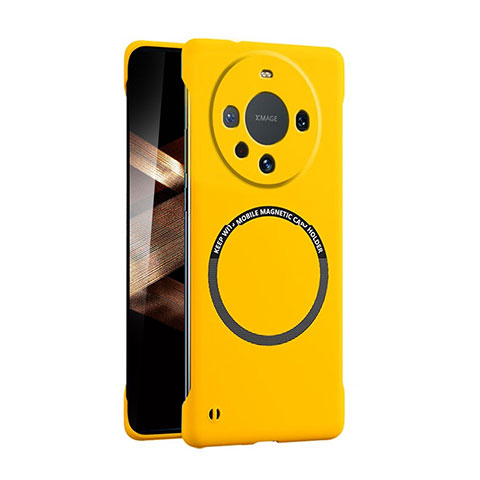 Coque Plastique Rigide Sans Cadre Etui Housse Mat avec Mag-Safe Magnetic Magnetique pour Huawei Mate 60 Jaune