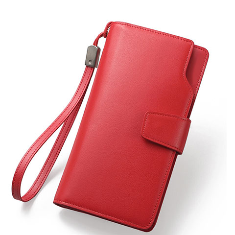 Coque Pochette Cuir Portefeuille Universel Rouge