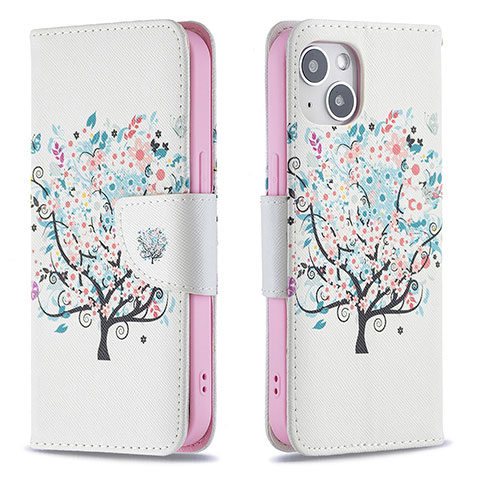 Coque Portefeuille Fleurs Livre Cuir Etui Clapet L01 pour Apple iPhone 13 Mini Mixte