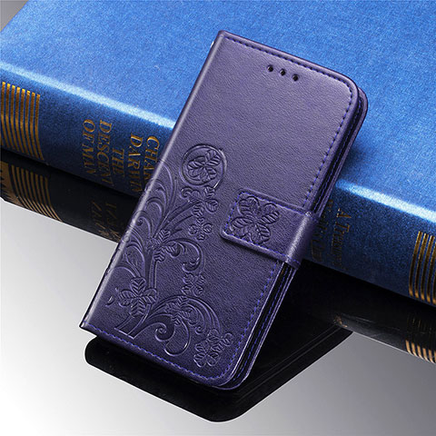 Coque Portefeuille Fleurs Livre Cuir Etui Clapet L01 pour Xiaomi Mi 11 5G Violet