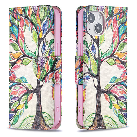 Coque Portefeuille Fleurs Livre Cuir Etui Clapet L02 pour Apple iPhone 13 Mixte