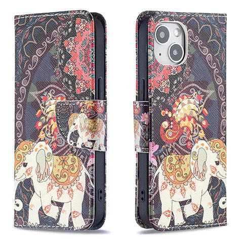 Coque Portefeuille Fleurs Livre Cuir Etui Clapet L07 pour Apple iPhone 14 Mixte