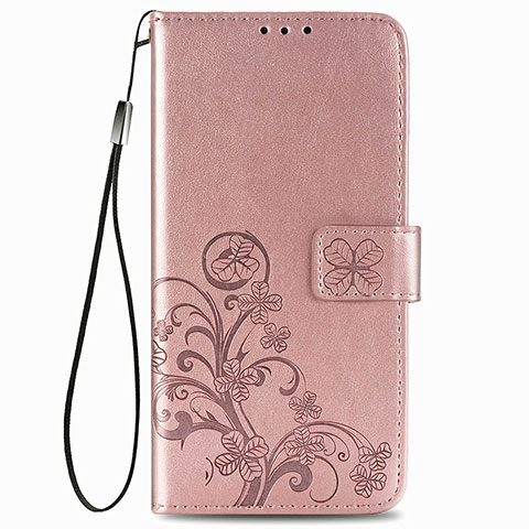 Coque Portefeuille Fleurs Livre Cuir Etui Clapet pour Samsung Galaxy A22 4G Rose