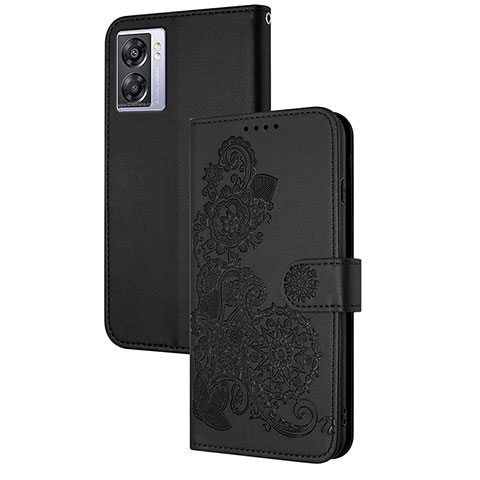 Coque Portefeuille Fleurs Livre Cuir Etui Clapet Y01X pour OnePlus Nord N300 5G Noir