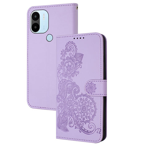 Coque Portefeuille Fleurs Livre Cuir Etui Clapet Y01X pour Xiaomi Redmi A1 Plus Violet