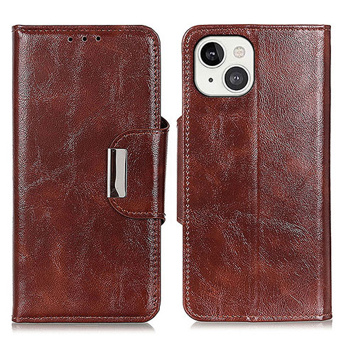 Coque Portefeuille Livre Cuir Etui Clapet A01 pour Apple iPhone 13 Marron