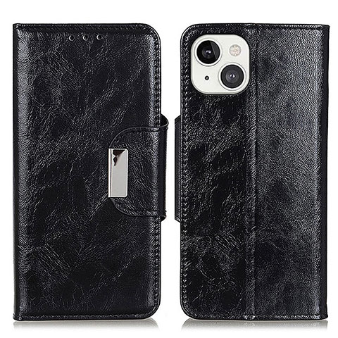 Coque Portefeuille Livre Cuir Etui Clapet A01 pour Apple iPhone 13 Mini Noir