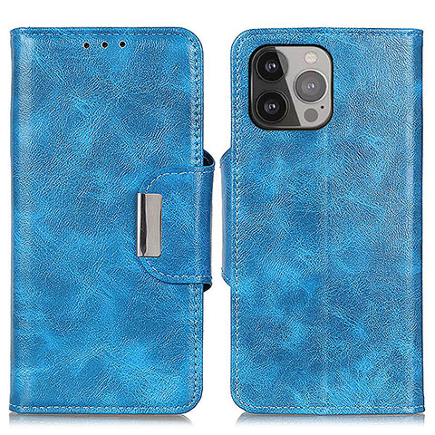 Coque Portefeuille Livre Cuir Etui Clapet A01 pour Apple iPhone 14 Pro Bleu