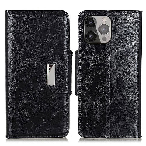 Coque Portefeuille Livre Cuir Etui Clapet A01 pour Apple iPhone 14 Pro Max Noir