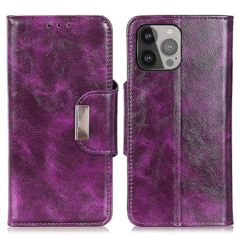 Coque Portefeuille Livre Cuir Etui Clapet A01 pour Apple iPhone 14 Pro Violet