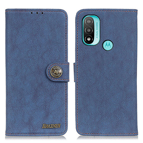 Coque Portefeuille Livre Cuir Etui Clapet A01D pour Motorola Moto E20 Bleu