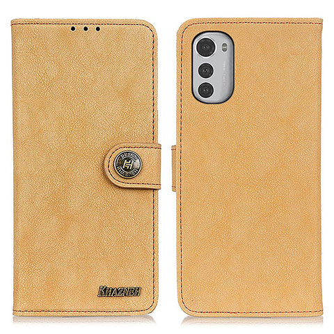 Coque Portefeuille Livre Cuir Etui Clapet A01D pour Motorola Moto E32 Or