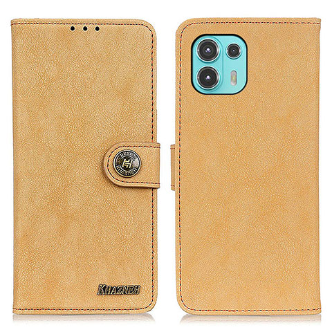 Coque Portefeuille Livre Cuir Etui Clapet A01D pour Motorola Moto Edge 20 Lite 5G Or