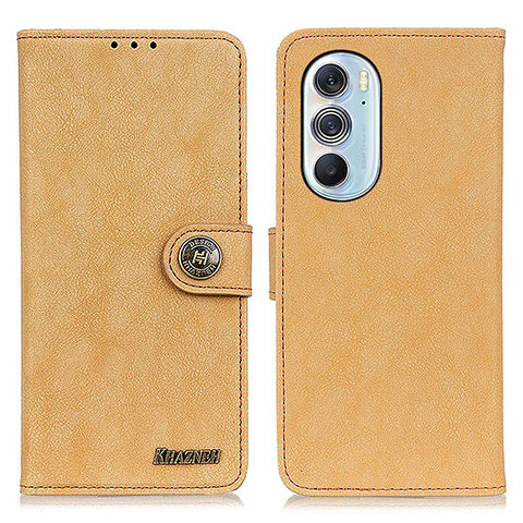 Coque Portefeuille Livre Cuir Etui Clapet A01D pour Motorola Moto Edge X30 5G Or