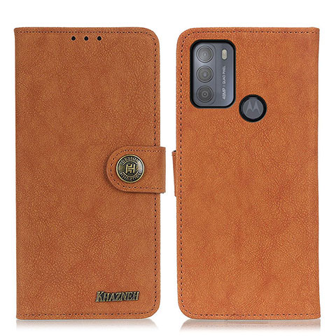 Coque Portefeuille Livre Cuir Etui Clapet A01D pour Motorola Moto G50 Marron