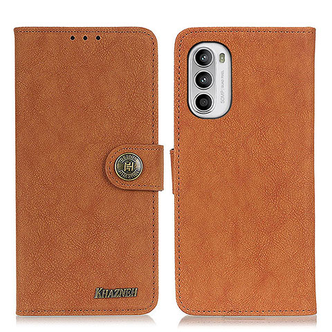 Coque Portefeuille Livre Cuir Etui Clapet A01D pour Motorola Moto G71s 5G Marron