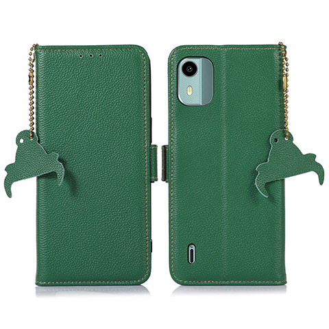 Coque Portefeuille Livre Cuir Etui Clapet A01D pour Nokia C12 Plus Vert